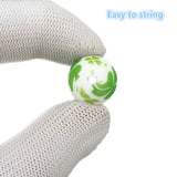 Chenkai 10PCS 15mm Shamrock Print Silicone Beads Baby Round Shaped Beads