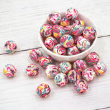Chenkai 10PCS 15mm Xmas Beads Teething BPA DIY Sensory Chewing Toy