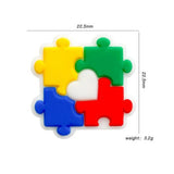 Chenkai 10PCS Autism Charms Beads Silicone Focal Beads For Pen DIY