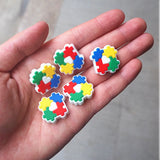 Chenkai 10PCS Autism Charms Beads Silicone Focal Beads For Pen DIY