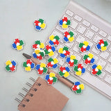Chenkai 10PCS Autism Charms Beads Silicone Focal Beads For Pen DIY