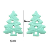 Chenkai 10PCS BPA Silicone Christmas Tree Teether for DIY Infant Necklace