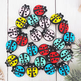 Chenkai 10PCS Silicone Ladybug Bead Baby Teething Necklace Beads For Baby Chew