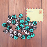 Chenkai 10PCS Silicone Ladybug Bead Baby Teething Necklace Beads For Baby Chew