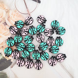 Chenkai 10PCS Silicone Ladybug Bead Baby Teething Necklace Beads For Baby Chew