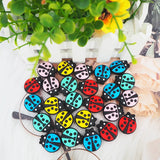 Chenkai 10PCS Silicone Ladybug Bead Baby Teething Necklace Beads For Baby Chew