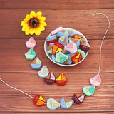Chenkai 10PCS Baby Silicone Sailboat Beads Teether Fidget Toy