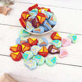 Chenkai 10PCS Baby Silicone Sailboat Beads Teether Fidget Toy