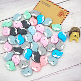 Chenkai 10PCS Baby Silicone Whale Teether Fidget Toys Nursing Pacifier