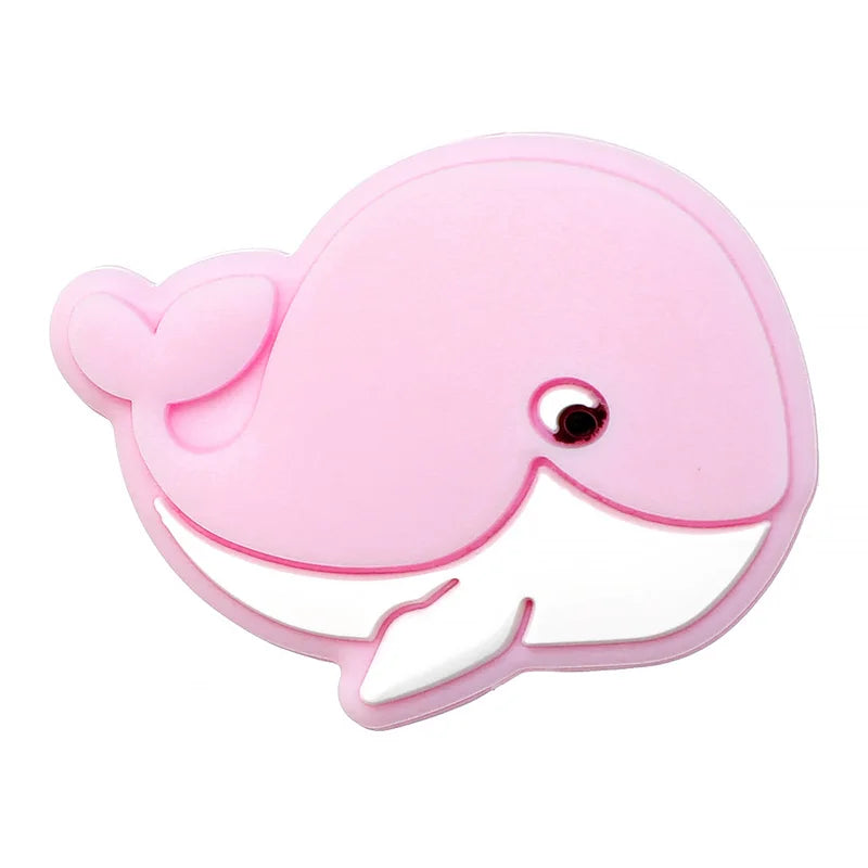 Chenkai 10PCS Baby Silicone Whale Teether Fidget Toys Nursing Pacifier
