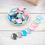 Chenkai 10PCS Baby Silicone Whale Teether Fidget Toys Nursing Pacifier