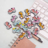 Chenkai 10PCS Bike Focal Beads Silicone Charms DIY Pen Making