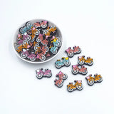 Chenkai 10PCS Bike Focal Beads Silicone Charms DIY Pen Making