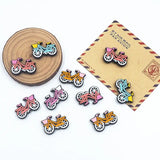 Chenkai 10PCS Bike Focal Beads Silicone Charms DIY Pen Making
