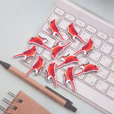 Chenkai 10PCS Bird Silicone Charms Focal Beads DIY Dummy Chains