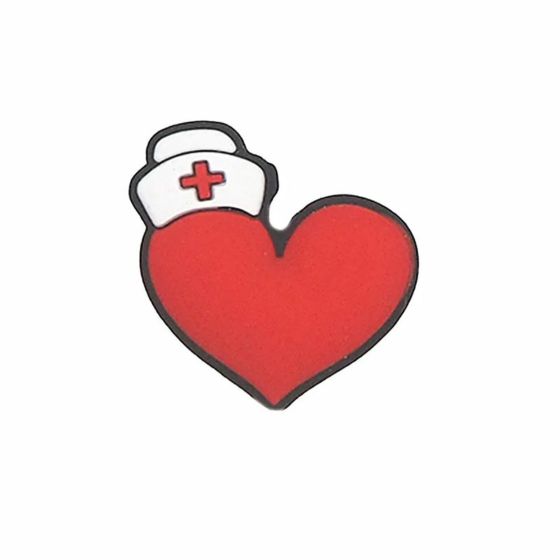 10PCS Nurse Hat Silicone Charms Beads for Beadable Pens