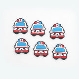 10PCS Cartoon Ambulance Silicone Focal Beads
