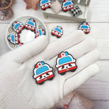 10PCS Cartoon Ambulance Silicone Focal Beads