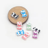Chenkai 10PCS Cow Charms Silicone Focal Beads DIY Dummy Chain
