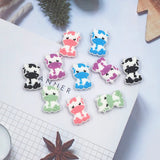 Chenkai 10PCS Cow Charms Silicone Focal Beads DIY Dummy Chain
