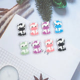 Chenkai 10PCS Cow Charms Silicone Focal Beads DIY Dummy Chain