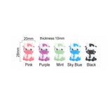 Chenkai 10PCS Cow Charms Silicone Focal Beads DIY Dummy Chain