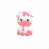 Chenkai 10PCS Cow Charms Silicone Focal Beads DIY Dummy Chain