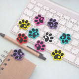 Chenkai 10PCS Dog Paw Silicone Beads DIY Pacifier Toy Accessories