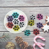 Chenkai 10PCS Dog Paw Silicone Beads DIY Pacifier Toy Accessories