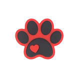 Chenkai 10PCS Dog Paw Silicone Beads DIY Pacifier Toy Accessories