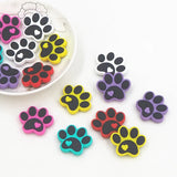 Chenkai 10PCS Dog Paw Silicone Beads DIY Pacifier Toy Accessories