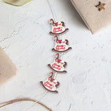 10PCS Christmas Horse Beads Silicone Charms For Beadable Pens