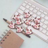 10PCS Christmas Horse Beads Silicone Charms For Beadable Pens