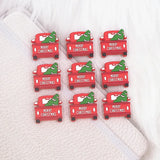 10PCS Christmas Truck Beads Silicone Charms for Beadable Pens