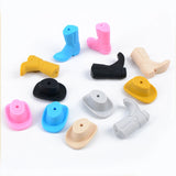Chenkai 10PCS Cowboy Hat Boots Beads Silicone BPA Chewable Dummy Necklace Toy