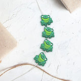 10PCS Frog Silicone Charms Beads for DIY Dummy Chain