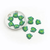10PCS Frog Silicone Charms Beads for DIY Dummy Chain