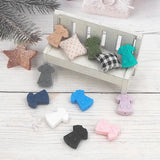 Chenkai 10PCS Doctor Shirt Silicone Beads DIY Baby Chew Necklace Pacifier Toy