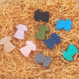 Chenkai 10PCS Doctor Shirt Silicone Beads DIY Baby Chew Necklace Pacifier Toy