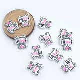 Chenkai 10PCS Dog Shape Focal Beads For Pen Beadable Pen Silicone Charms