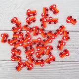 Chenkai 10PCS Fire Truck Baby Silicone Beads Pacifier Teether Sensory Toys