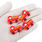 Chenkai 10PCS Fire Truck Baby Silicone Beads Pacifier Teether Sensory Toys