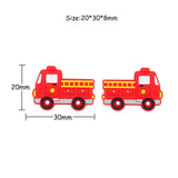 Chenkai 10PCS Fire Truck Baby Silicone Beads Pacifier Teether Sensory Toys
