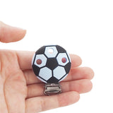 Chenkai 10PCS Football Pacifier Clip Cartoon Holder for Baby Soother Chains