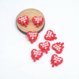 Chenkai 10PCS Heart Focal Beads Character Beads For Pen Making