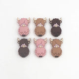 10PCS Highland Cow Beads Silicone Charms For DIY Baby Pacifier Chain