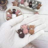 10PCS Highland Cow Beads Silicone Charms For DIY Baby Pacifier Chain