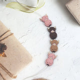 10PCS Highland Cow Beads Silicone Charms For DIY Baby Pacifier Chain