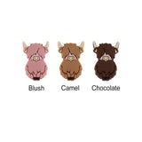 10PCS Highland Cow Beads Silicone Charms For DIY Baby Pacifier Chain