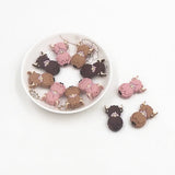 10PCS Highland Cow Beads Silicone Charms For DIY Baby Pacifier Chain